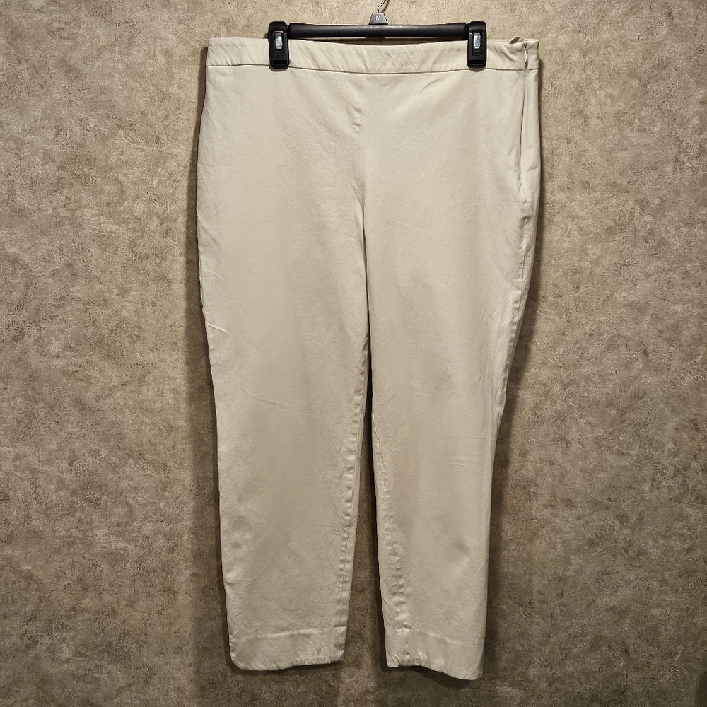 Talbots Cream Cropped Ankle Pants